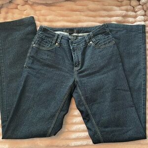 Pinstripe straight leg jeans